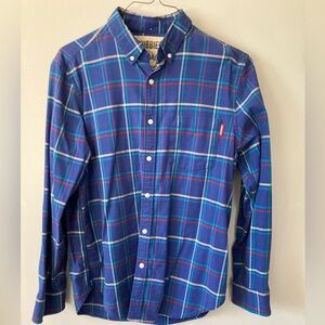 Chubbies Blue and Red Plaid Button-Down Shirt